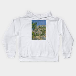 Bottom of the Ravine by Paul Cezanne Kids Hoodie